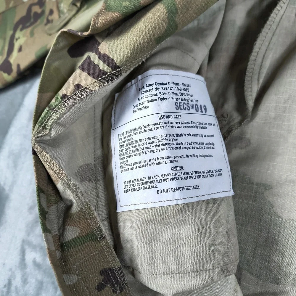 USGI Combat Coat Men Medium Long OCP Camo Multicam Army Field Jacket Ripstop New